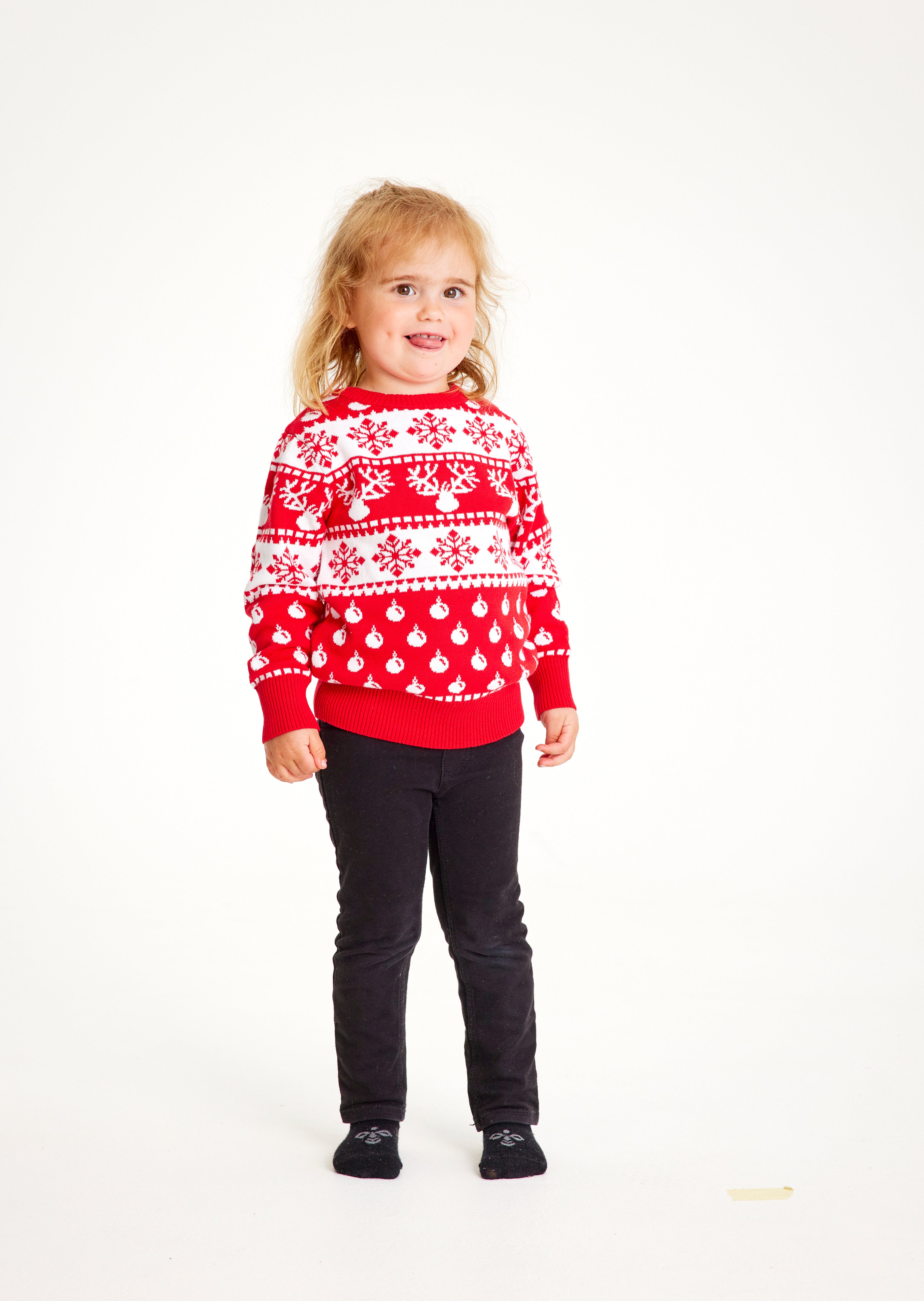 The Classic Christmas Sweater - red - children.